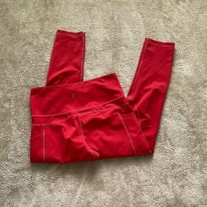 Zyia Active Pink/Red Women’s Athletic Leggings with Pockets